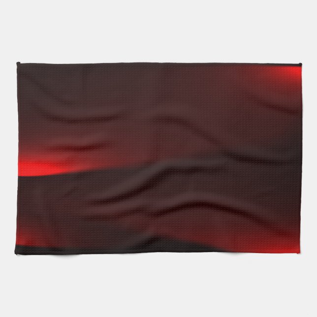 Cranberry und schwarze Lichter Geschirrtuch (Horizontal)