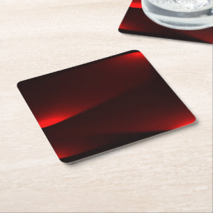 Cranberry und schwarze Lichter Rechteckiger Pappuntersetzer