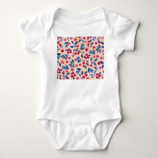 Cranberry Watercolor: Wilde Berries Nahtlos Baby Strampler