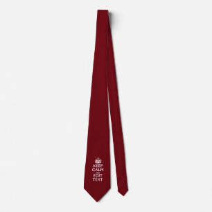 Cranberry Wein Burgund Bleib ruhig und dein Text Krawatte