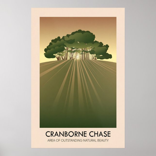 Cranborne Chase AONB Reiseplakat Poster (Vorne)