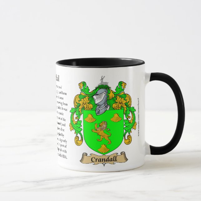 Crandall-Familien-Wappen Tasse (Rechts)