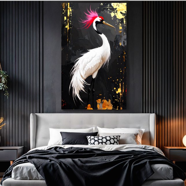 Crane Art  - Contemporary Asian‑Inspired Design Leinwanddruck (Von Creator hochgeladen)