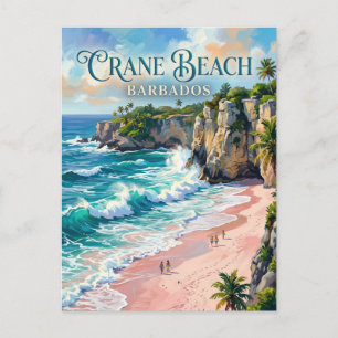 Crane Beach Barbados Postkarte
