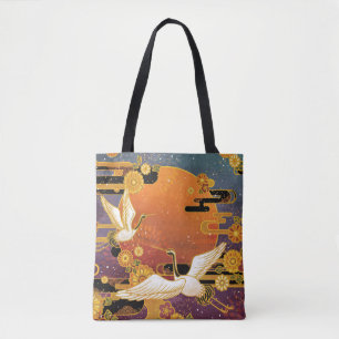 Crane Bird Chrysanthemum Japanisches Muster