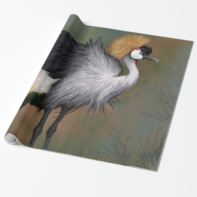 Crane Bird Wrapping Paper Geschenkpapier (Ungerollt)