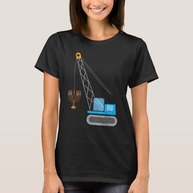 Crane Construction Chanukah Pajamas Toddler Boys H T-Shirt (Vorderseite)