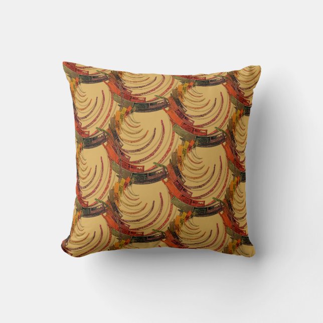 Crane Crane Operator Whimsisys Fantasy Colorful Kissen (Vorderseite)