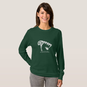 Crane Eating Fish - Mimbres Potteric Design T-Shirt