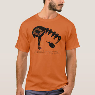 Crane Eating Fish - Mimbres Pottery Design T - Shi T-Shirt