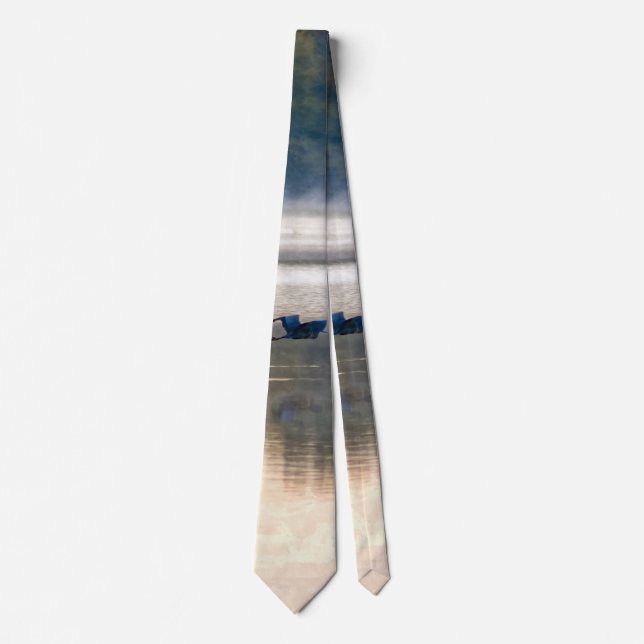 Crane Flight Painterly Neck Tie Krawatte (Vorderseite)