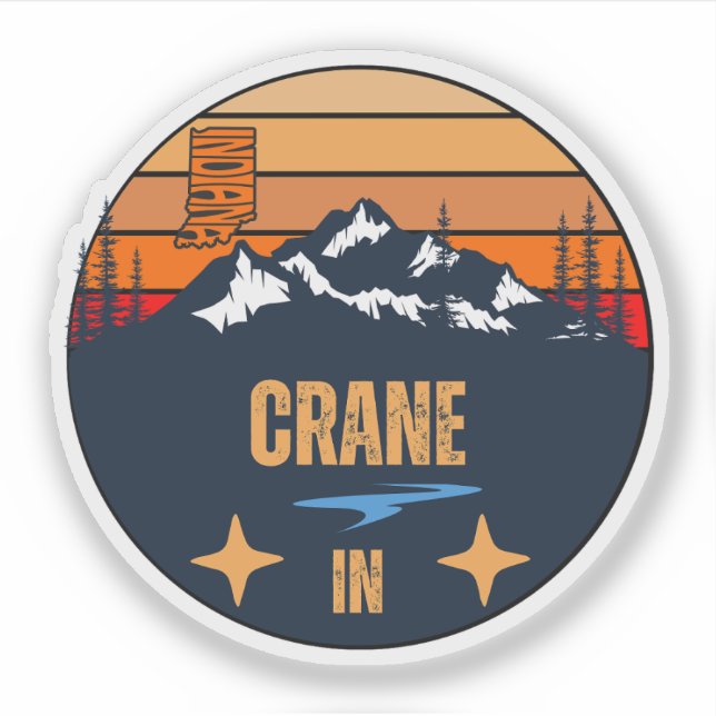Crane, Indiana Aufkleber (Vorderseite)