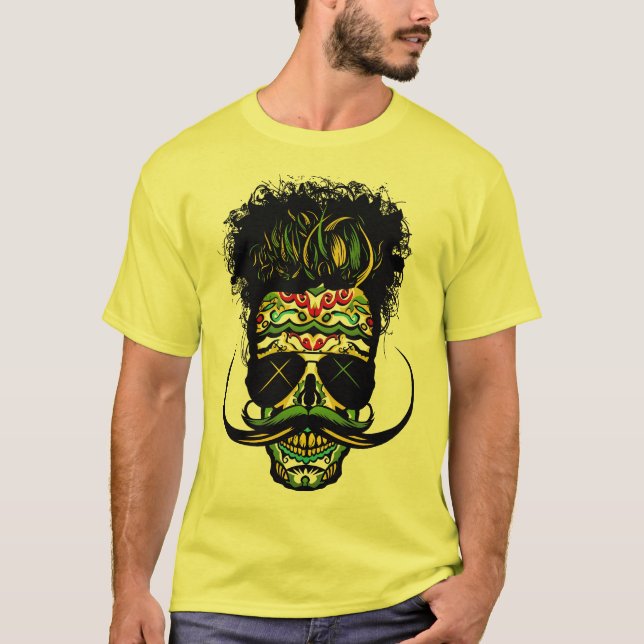 Crane_kopf_de_mort_mexico_hipster_mexicano_mexican T-Shirt (Vorderseite)