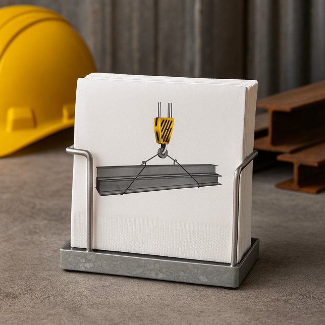 Crane Lifting Girders Paper Napkins Serviette (Von Creator hochgeladen)