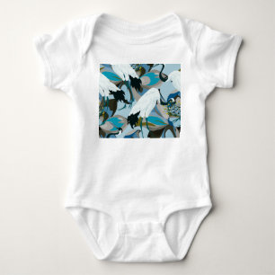 Crane & Lotus: Abstrakt Vintag Baby Strampler