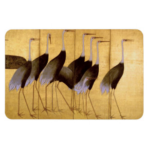 Crane, Ogata Korin, japanische Kunst Magnet