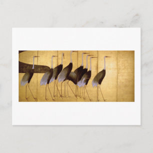 Crane, Ogata Korin, japanische Kunst Postkarte