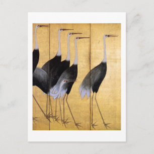 Crane, Ogata Korin, japanische Kunst Postkarte