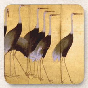 Crane, Ogata Korin, japanische Kunst Untersetzer