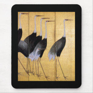 Crane, Ogata Kōrin, japanische Kunstkunst Mousepad