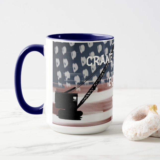 CRANE OPERATOR EQUALS MFIC vollständig benutzerdef Tasse (Mit Donut)
