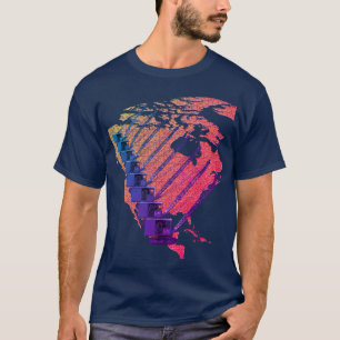 CRANE OPERATOR NORDAMERIKA JIGSAW PUZZLE MAP T-Shirt