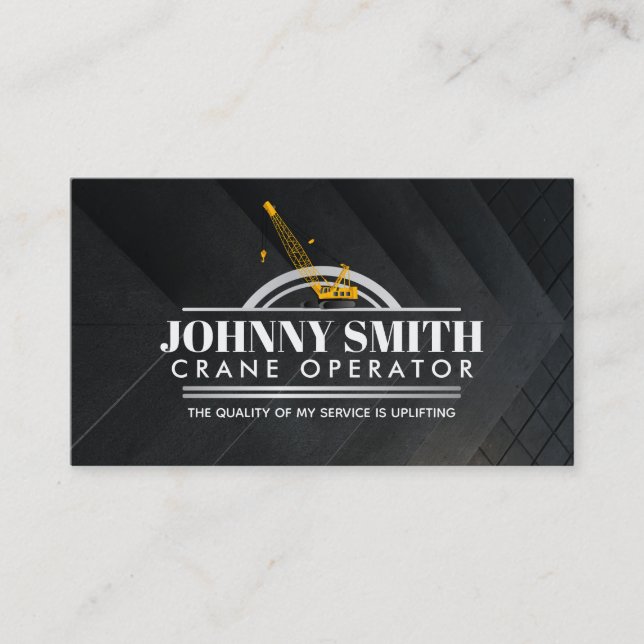 Crane Operator Slogans Business Cards Visitenkarte (Vorderseite)