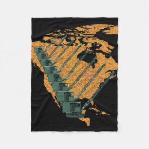 CRANE OPERATOR US MAP JIGSAW PUZZLE OPERATOR FLEECEDECKE