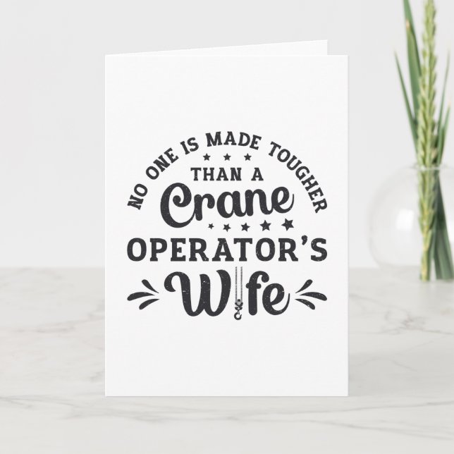 Crane Operator's Wife Construction Site Worker Karte (Vorderseite)