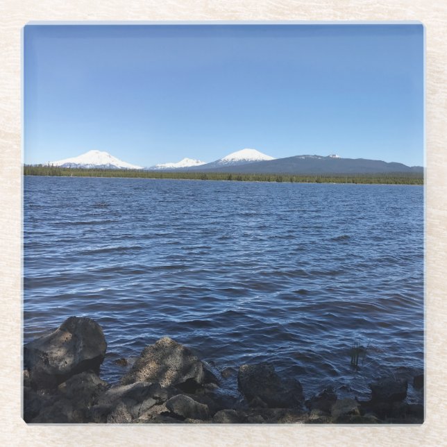 Crane Prairie Reservoir, Oregon Glasuntersetzer (Vorderseite)