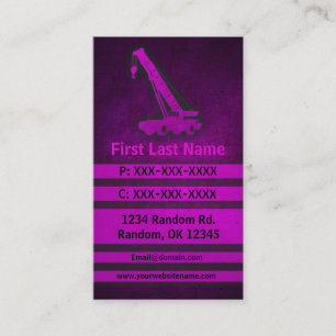 Crane rosa Grunge benutzerdefinierte Visitenkarten Visitenkarte