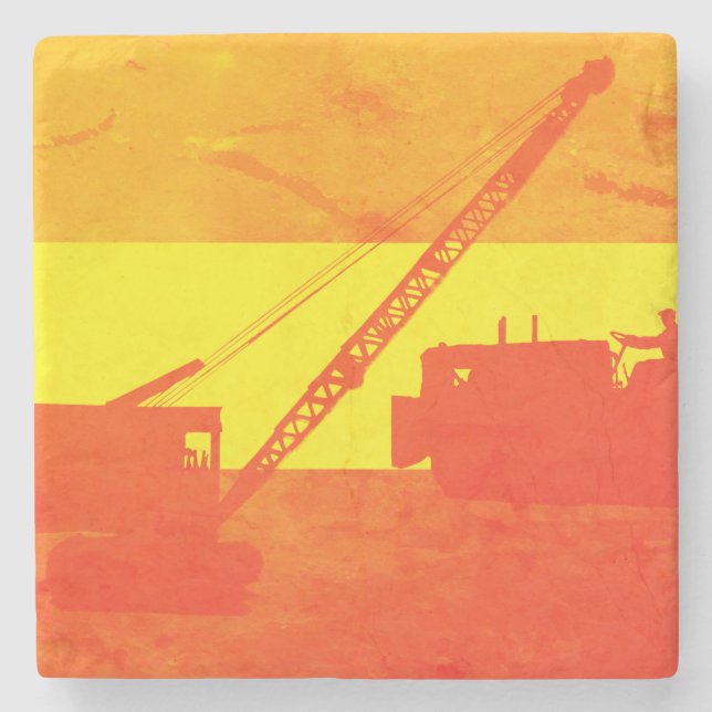 Crane Shovel OPERATION ENGINEER Art Bulldozer Steinuntersetzer (Vorderseite)