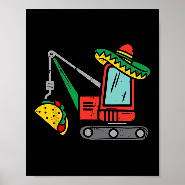 Crane Tacos Boys Cinco De Mayo Fiesta Kinder Poster (Vorne)