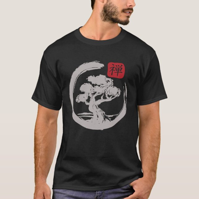 Crane Tree Zen Enso Circle T-Shirt (Vorderseite)
