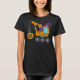 Crane Truck Pumpkin Kleinkind Kinderwagen Hallowee T-Shirt