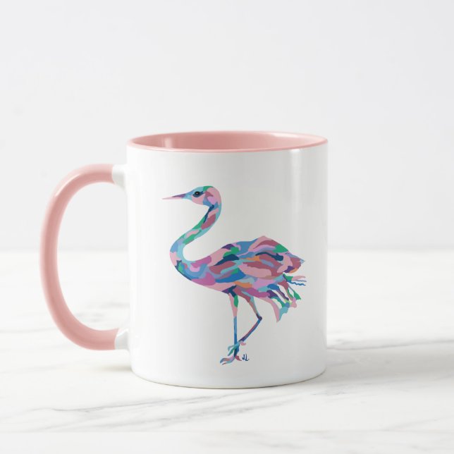 Crane Watercolor Tasse (Links)