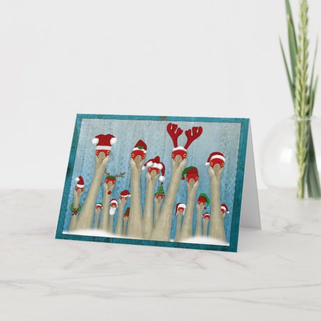 CraneDeer 2.0 'Blue' Feiertagskarte (Vorderseite)