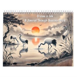 Cranes in Ink – A Journey Through Seasons 2026 Kalender