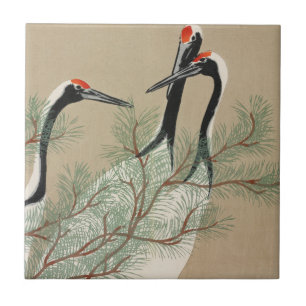 Cranes Kamisaka Sekka japan painting art canvas cc Fliese
