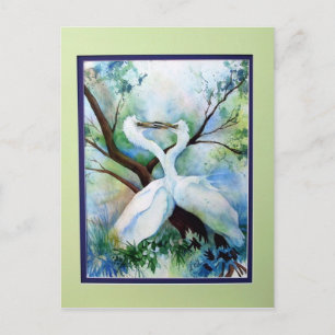 Cranes Kissing Postkarte