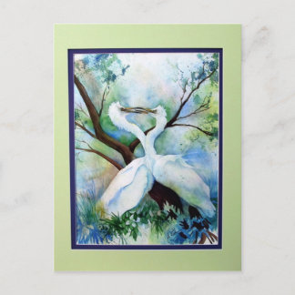 Cranes Kissing Postkarte
