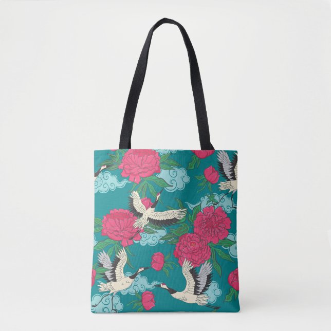Cranes Peonies: Vintage Blumengrafiken (Vorderseite)
