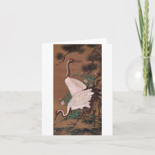 Cranes, Watanabe Shuseki, japanische Kunst Karte