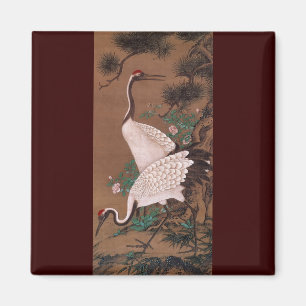 Cranes, Watanabe Shuseki, japanische Kunst Magnet
