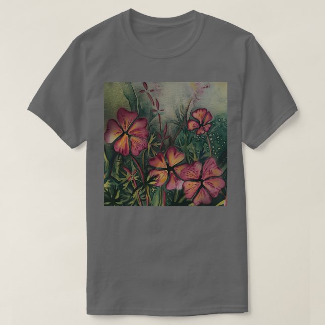Cranesbill Geranium T-Shirt (Design vorne)