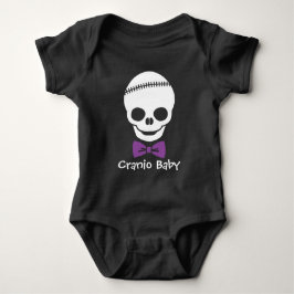 Cranio Baby Boy Skull mit Lila Bowtie Strampler