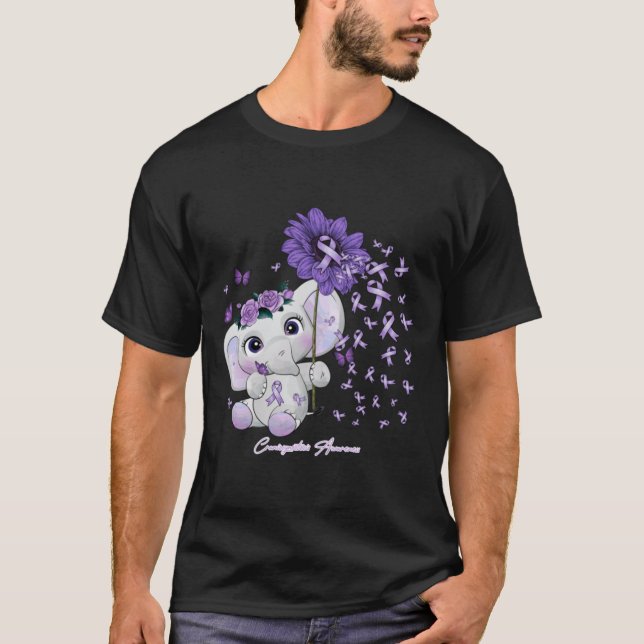 Craniosynostosis Awareness - Elefantensonnenblume  T-Shirt (Vorderseite)