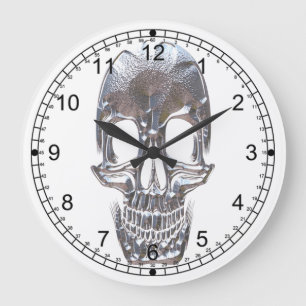 Cranium Sound Ghost Skull Große Wanduhr