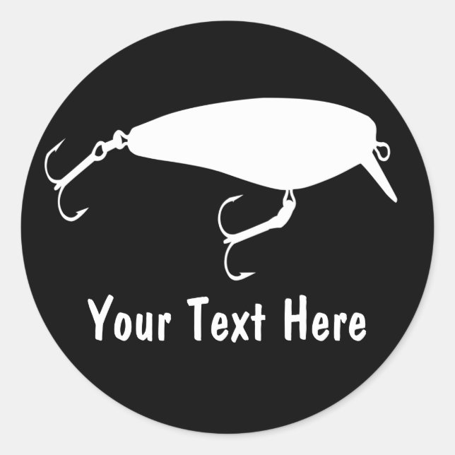 Crankbait Fishing Lure to Personalization Runder Aufkleber (Vorderseite)