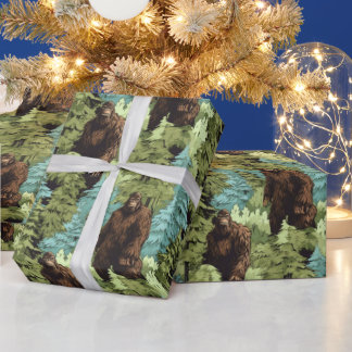 Cranky Bigfoot tief im Wald Geschenkpapier